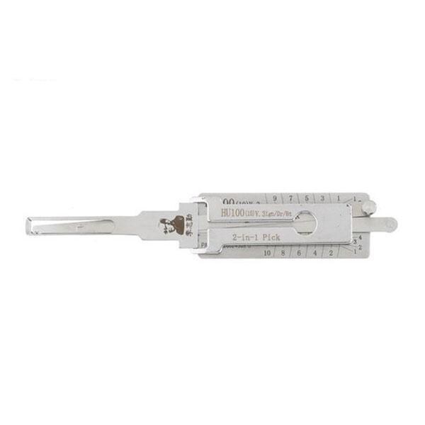 Original Lishi HU100 (8 Cuts) GM B116 2-In-1 Pick- Ignition / Door / Trunk - AG OLS-HU100-8CUT-AG - main